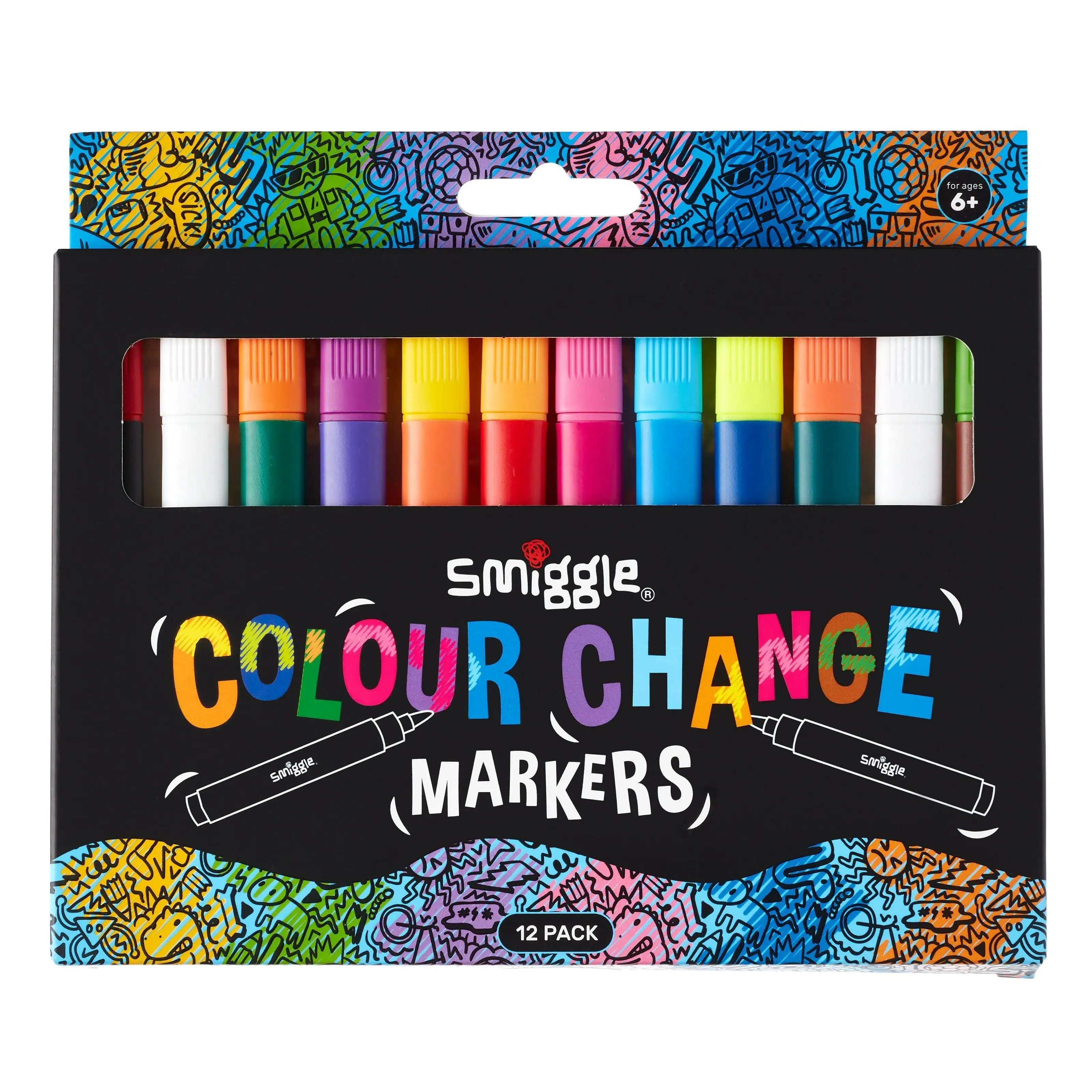SMIGGLE Colour Change Markers X12 - Colour Mix Car Model Fashion Doll