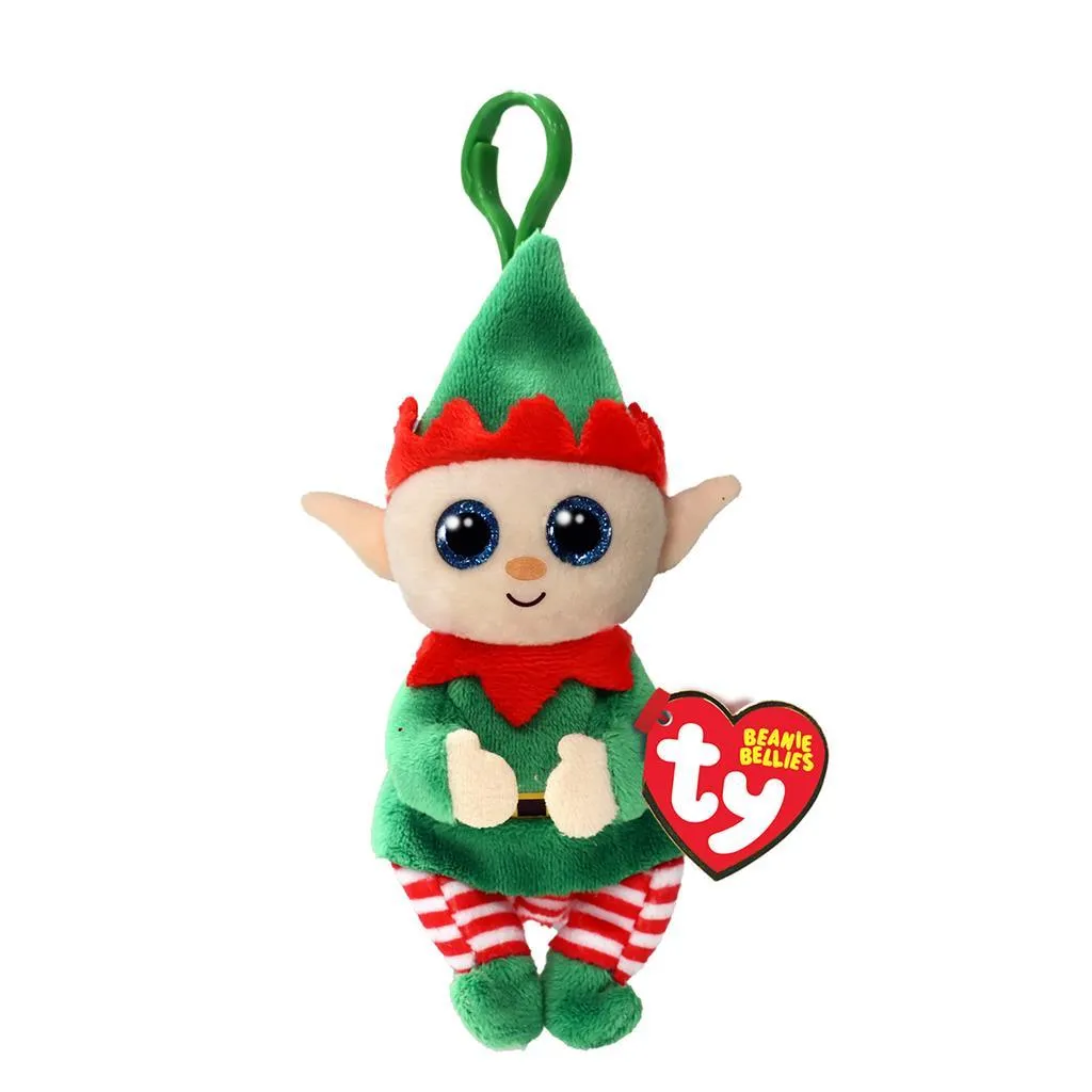 Ty Beanie Boo's Clip Christmas Elf Green Belly 7cm Collector's Album