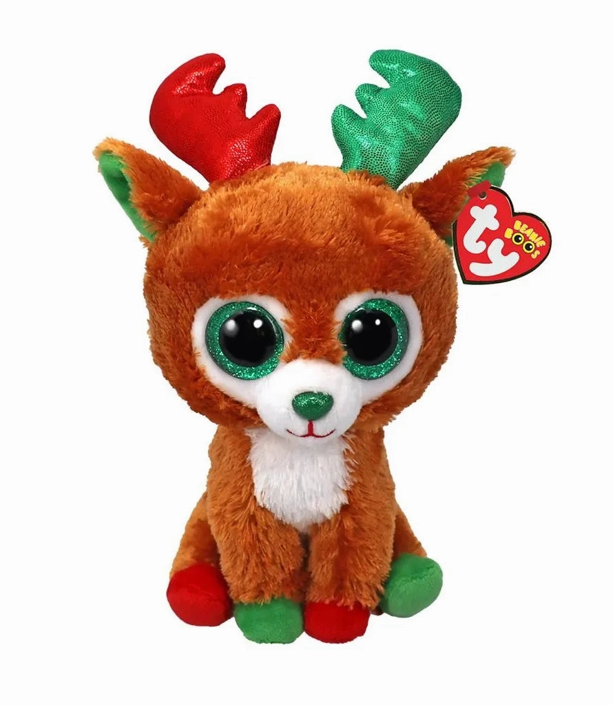 Judges' Choice Ty Beanie Boo's Christmas Tinseltoes Reindeer 15cm