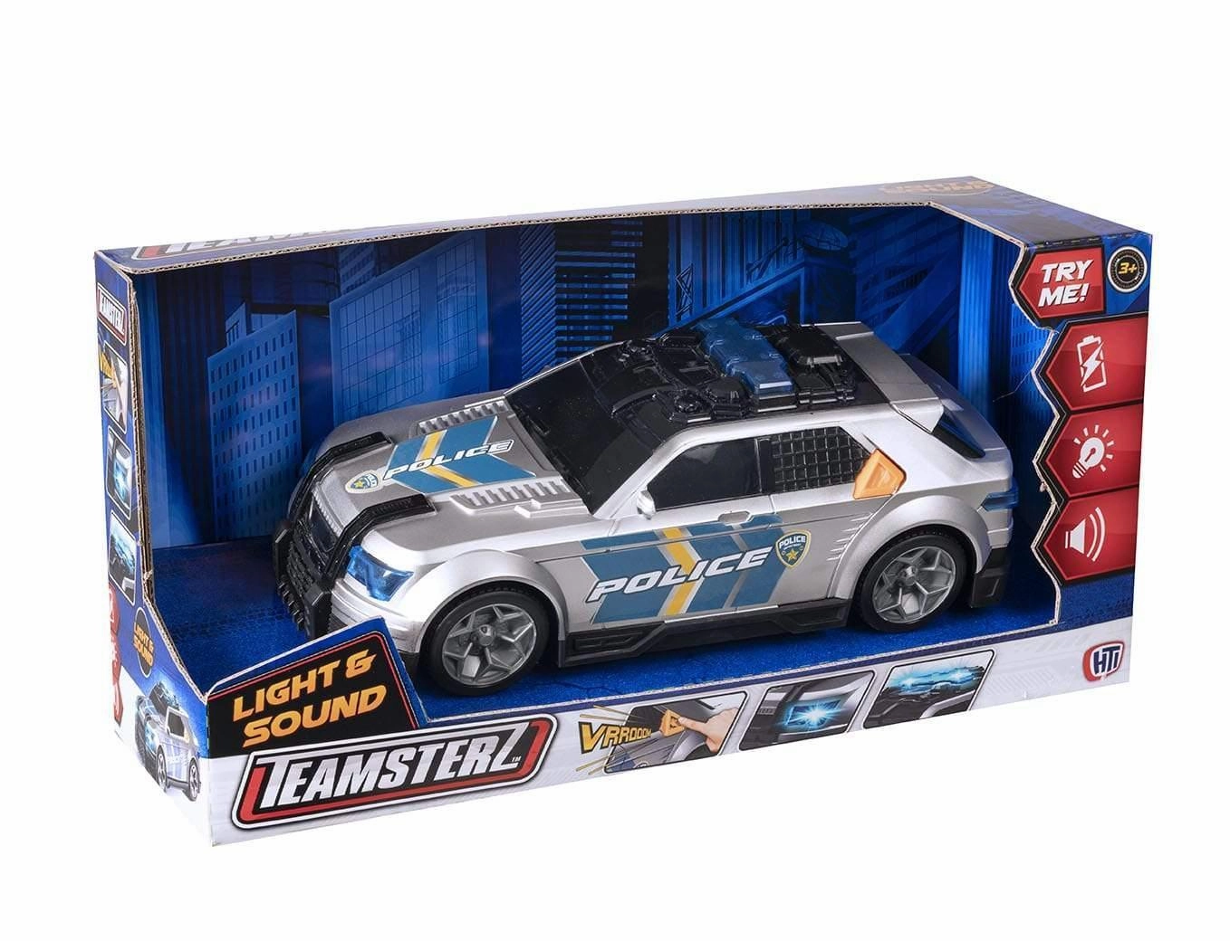 Teamsterz Light & Sound Police Interceptor Car Astronaut Figure Stylized Art