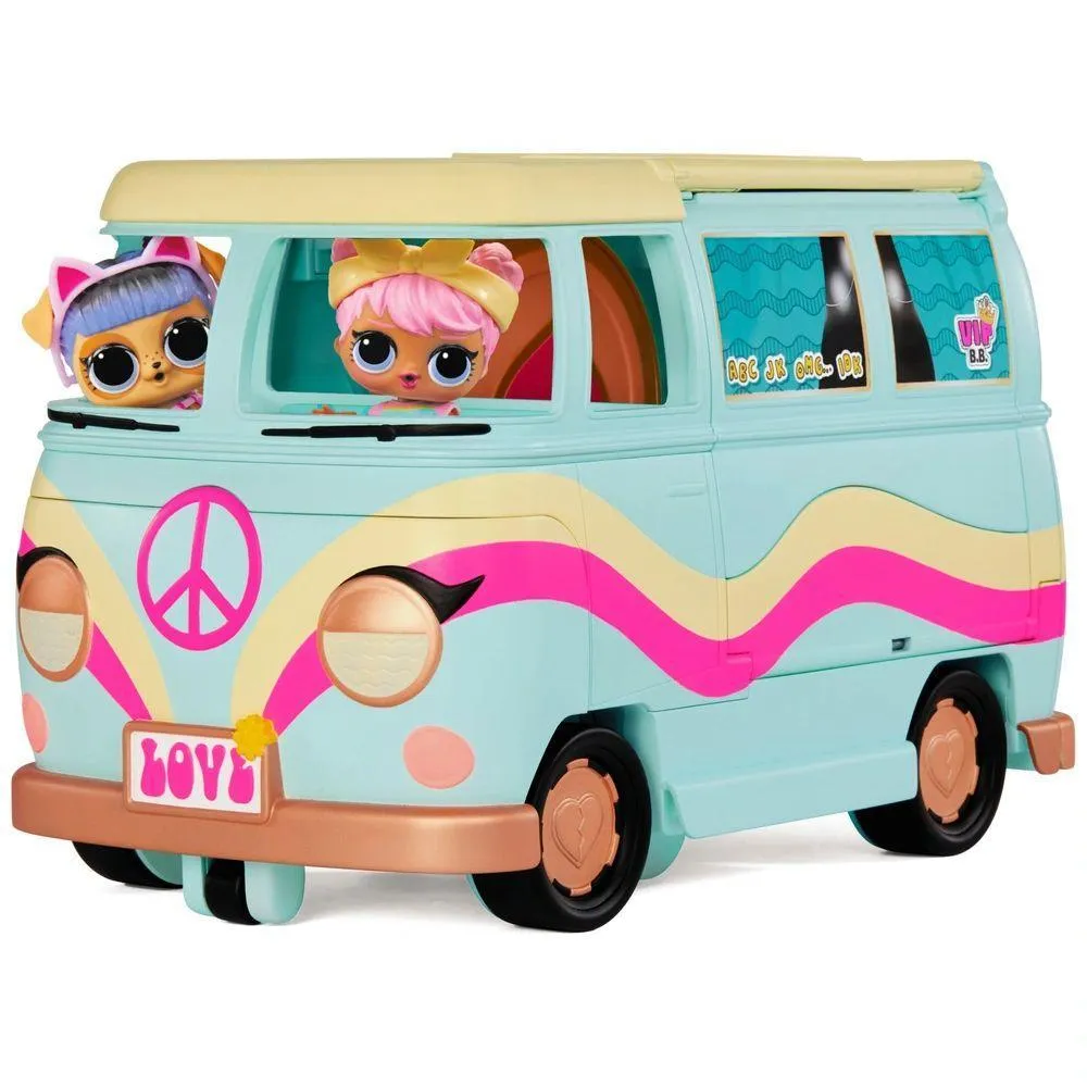 Poseable Collectible Iconic Character L.O.L. Surprise! Grill & Groove Camper Playset