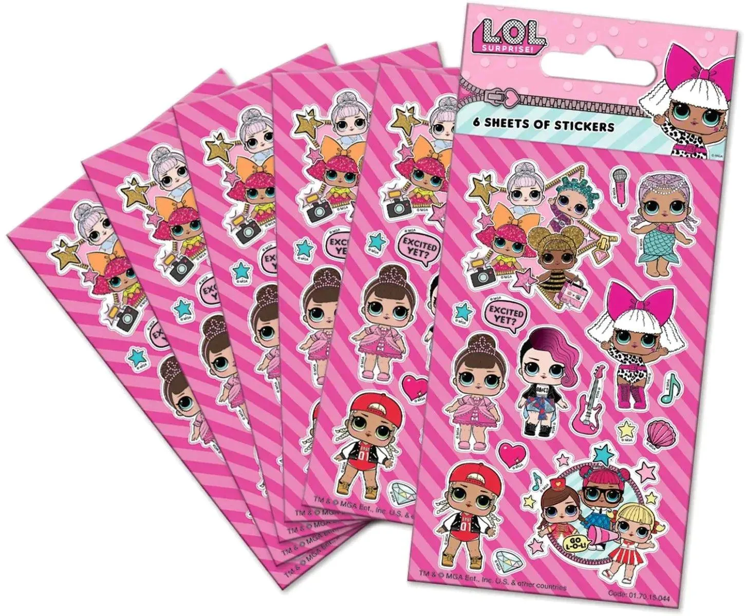 L.O.L. Surprise! Stickers 6 Sheets Sentimental Value