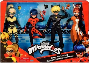 Miraculous 26cm 4 Pack of Fashion Dolls Gift Set Blockbuster Film Spring Gift