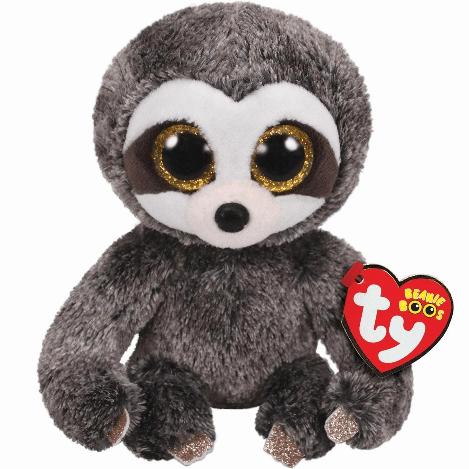 Ty Beanie Boo Dangler The Sloth 15cm Plush - Grey Retro Game Articulated Figure