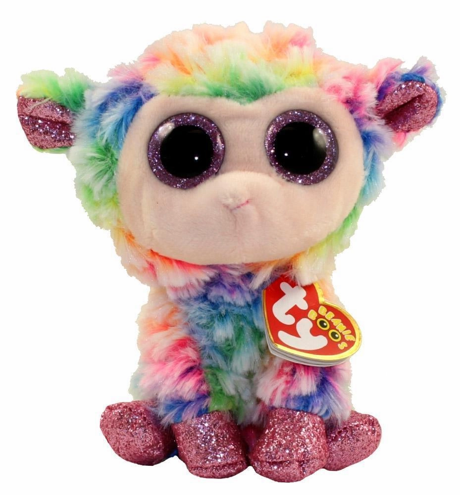 Ty Beanie Boo Daffodil The Rainbow Lamb Plush 23cm Fathers Day