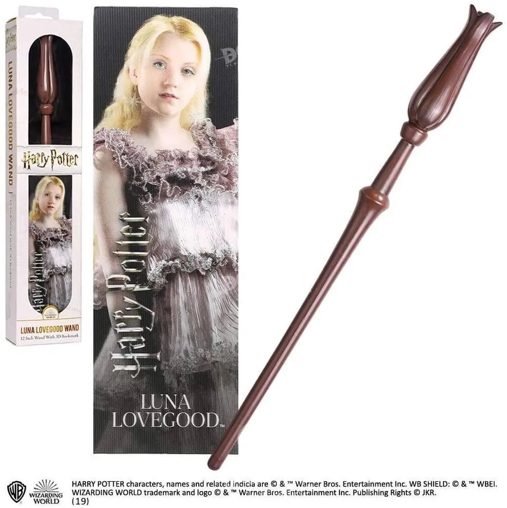 Immersive experience Harry Potter Luna Lovegood Wand 12-inch Wand With 3D Bookmark