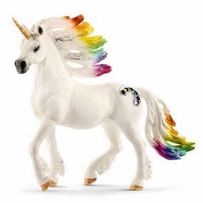 Schleich 70523 Rainbow Unicorn Stallion Figure Light Up Feature Travel Souvenir