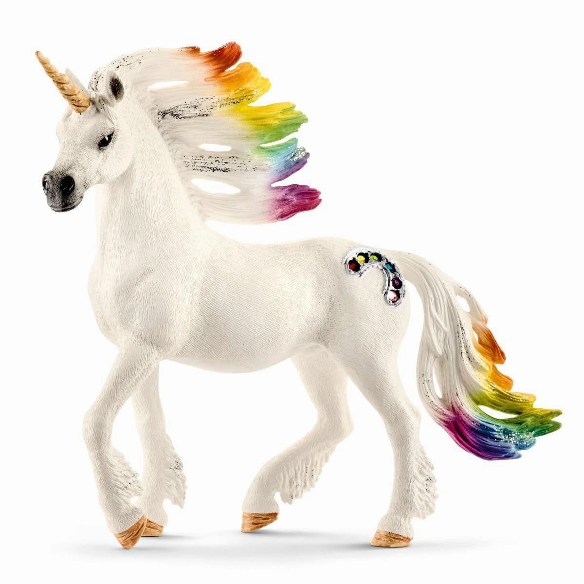 Schleich 70523 Rainbow Unicorn Stallion Figure Light Up Feature Travel Souvenir