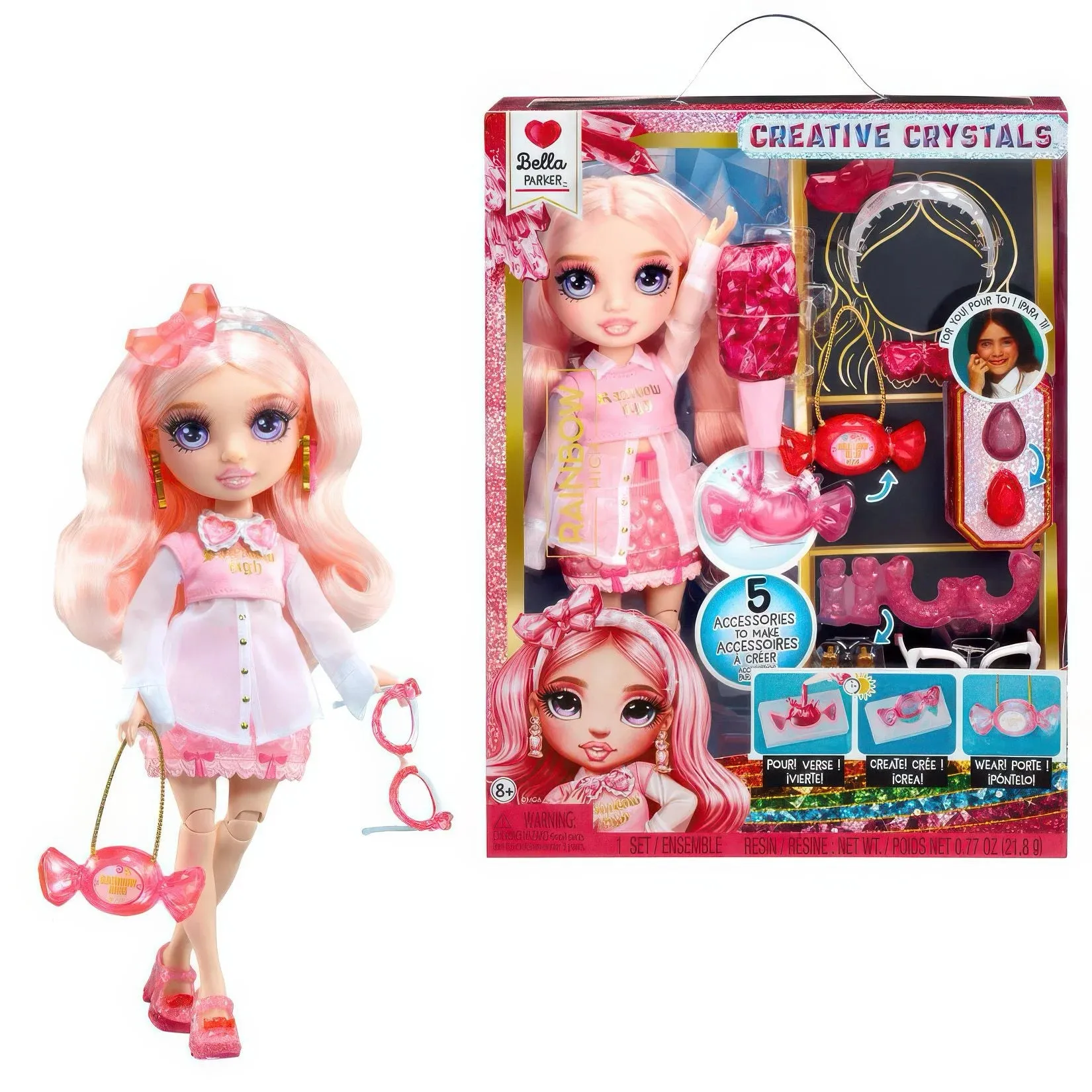 Rainbow High Rainbow Creative Crystal 28cm Fashion Doll - Bella Detailed Toy