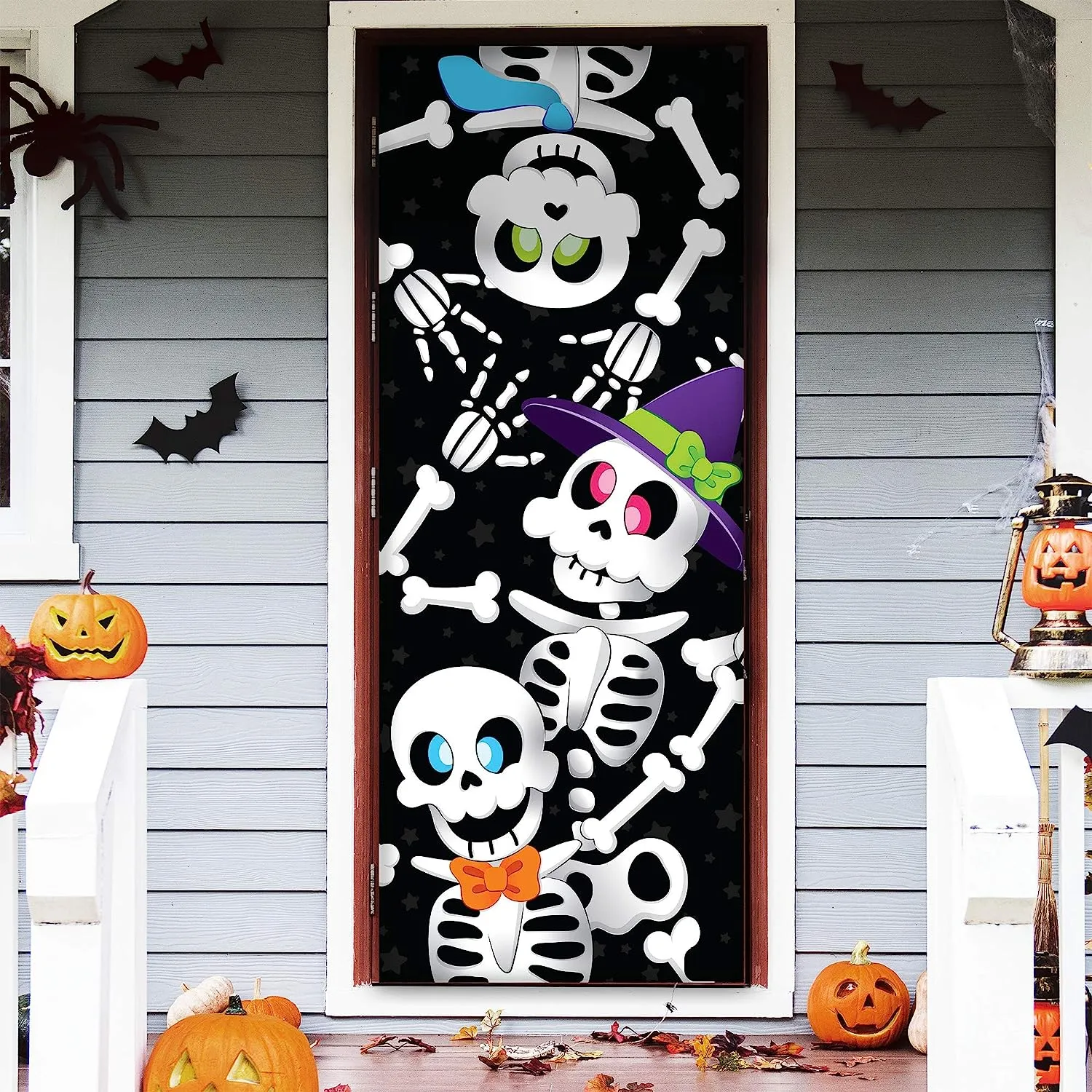 Cute Skeleton Family Door Cover Enchanting Supplies