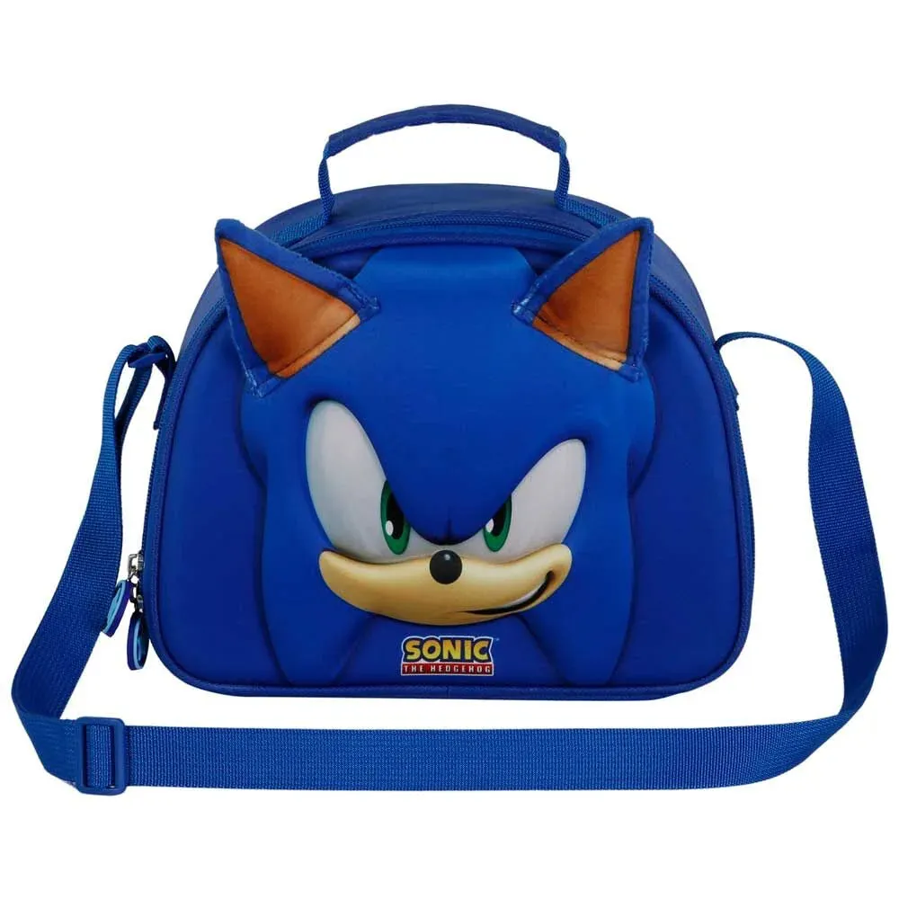 Hero Figure Sonic the Hedgehog Face 3D Lunch Bag