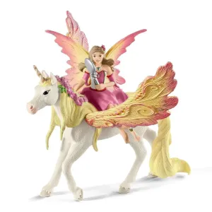SCHLEICH 70568 Fairy Feya with Pegasus Unicorn Figure Kaiju Statue