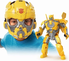 TRANSFORMERS Toys Rise of the Beasts Film Bumblebee 2-in-1 Converting Mask Premium Statue