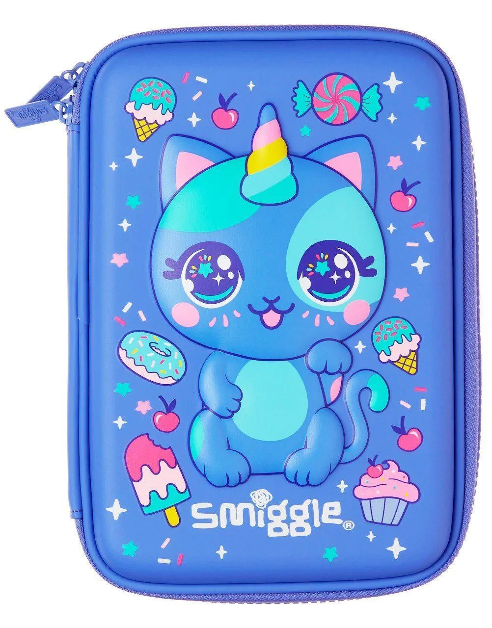SMIGGLE Budz Character Hardtop Pencil Case - Purple Historical Leader