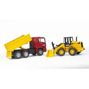 Seasonal Favorite BRUDER MAN TGA Construction Truck With Road Loader