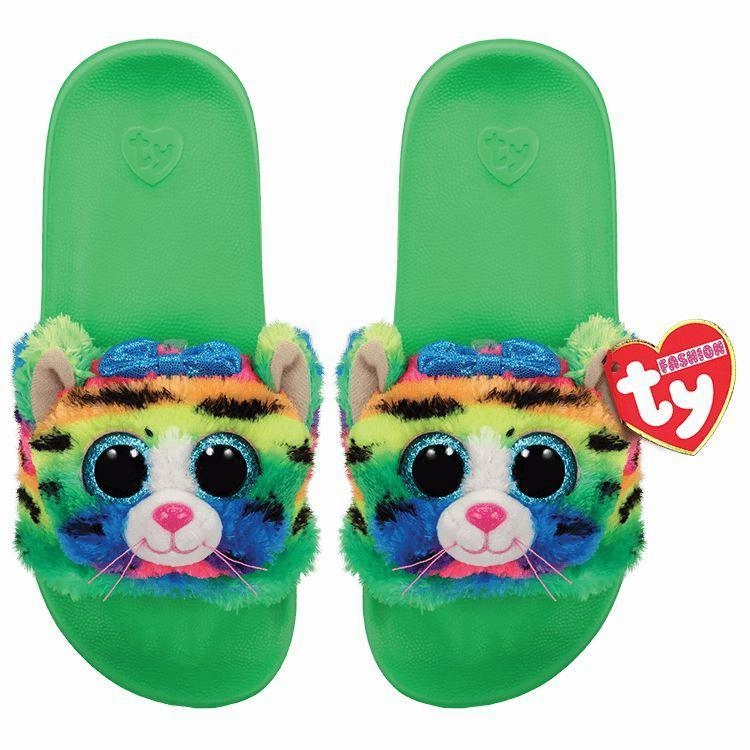 Desktop Toy Collectors Piece Ty Fashion Slide Slippers Tigerly Cat - Size 32-34