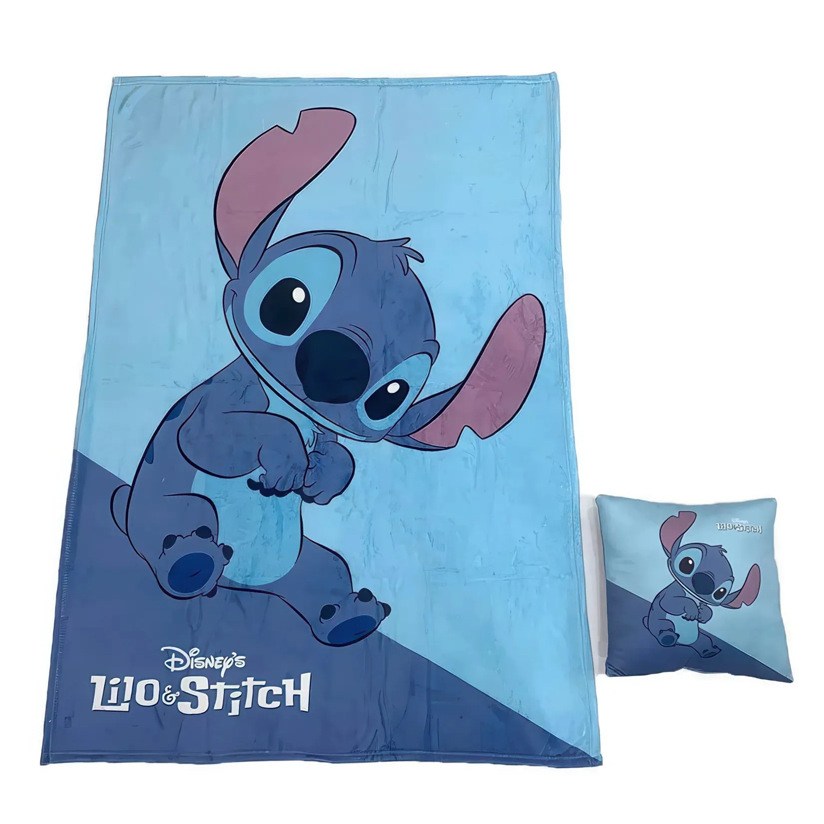Disney Stitch Polar Blanket & Cushion Set Action Hero Anime Model