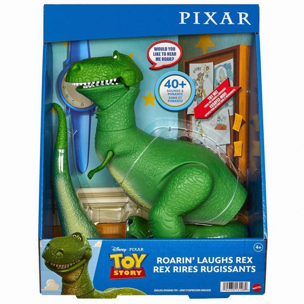 Disney Pixar Toy Story Roarin' Laughs Rex Figure Posable Toy