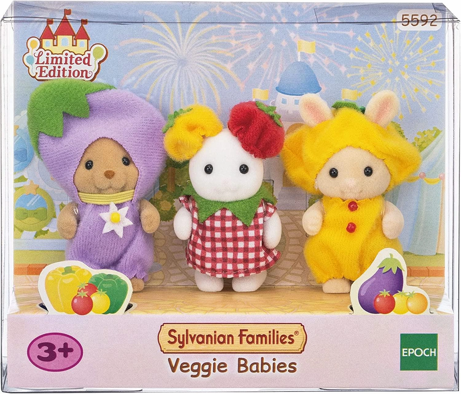 Transforming Toy Ecommerce Sylvanian Families  Baby Trio in Vegetable Costumes