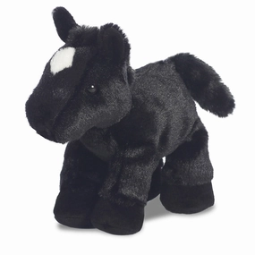 Shockproof Build Portrait Craftsperson Mini Flopsies Beau Black Horse 20,5cm