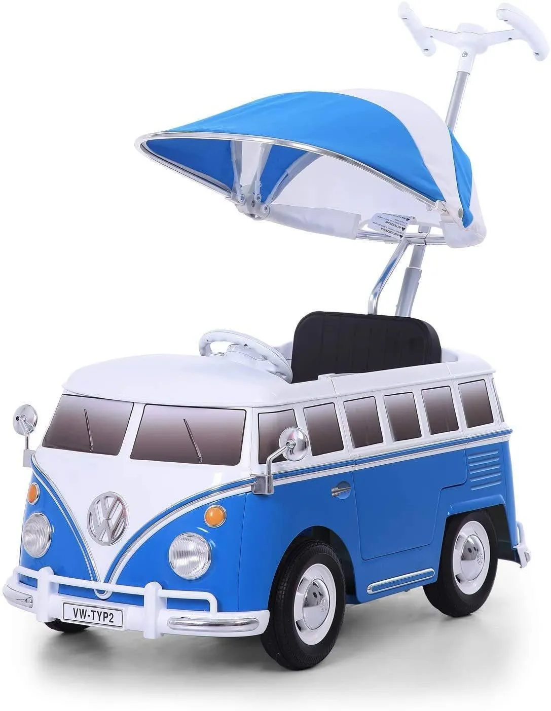Rococo Sculpture Garden Ornament ROLLPLAY Germany Push Car with Adjustable Footrest VW Bus T1 (Type 2)