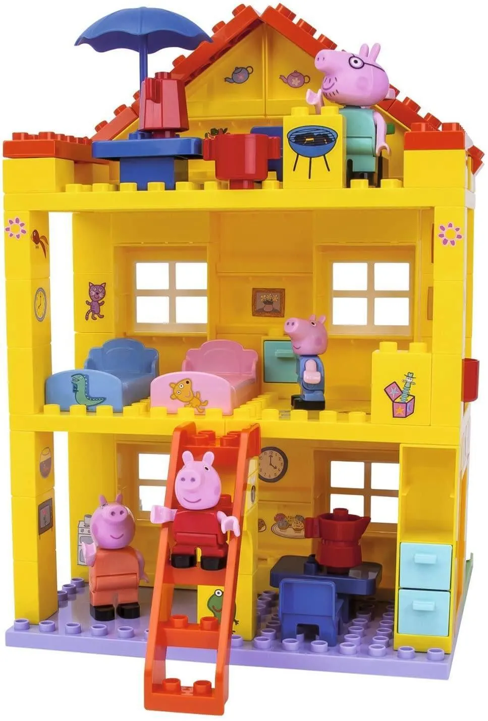 Mammal Figure Silicone Model Peppa Pig Peppa's House Construction Set