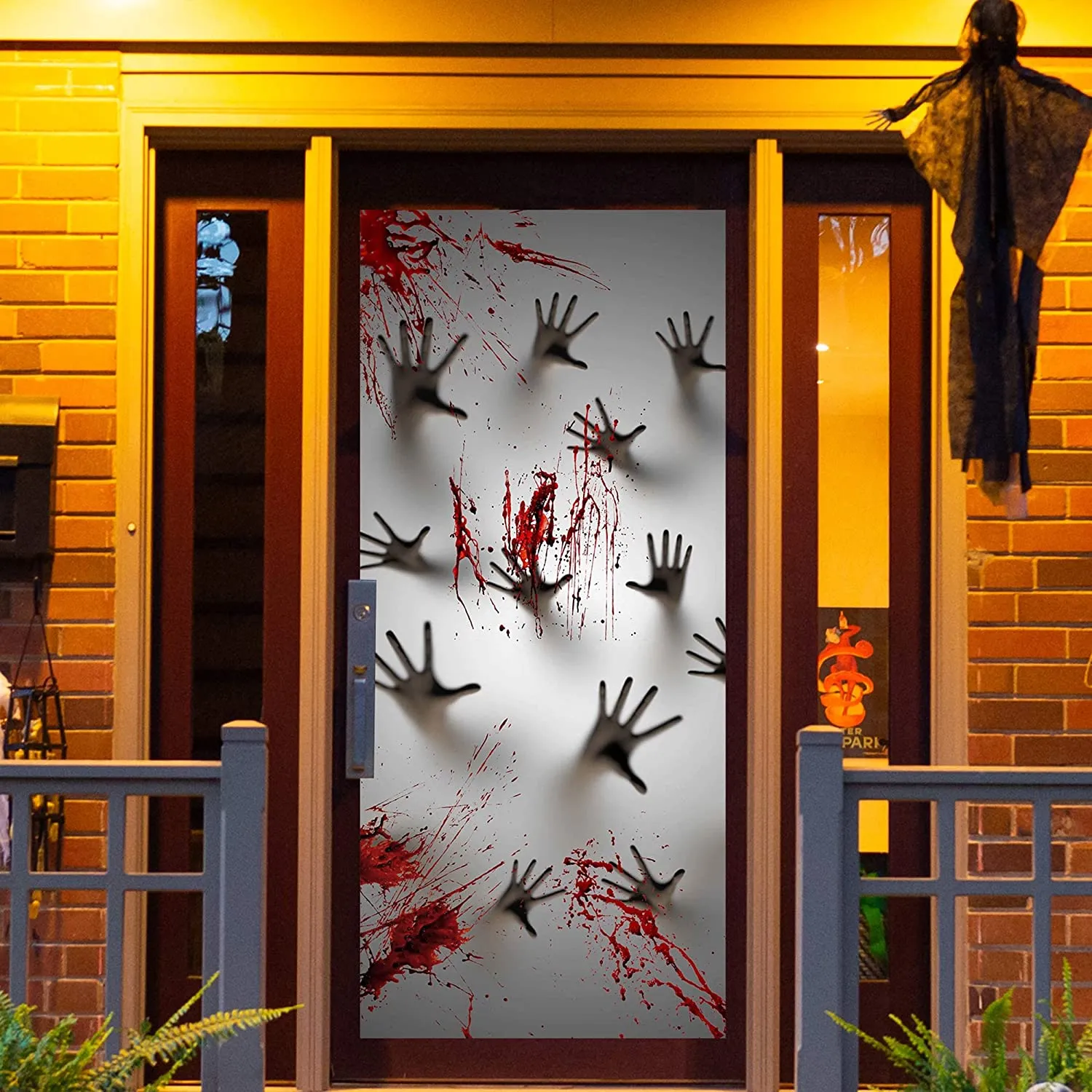 Whimsical Displays Playful Treats 3 Piece Halloween Spooky residence Decoration Door Cover