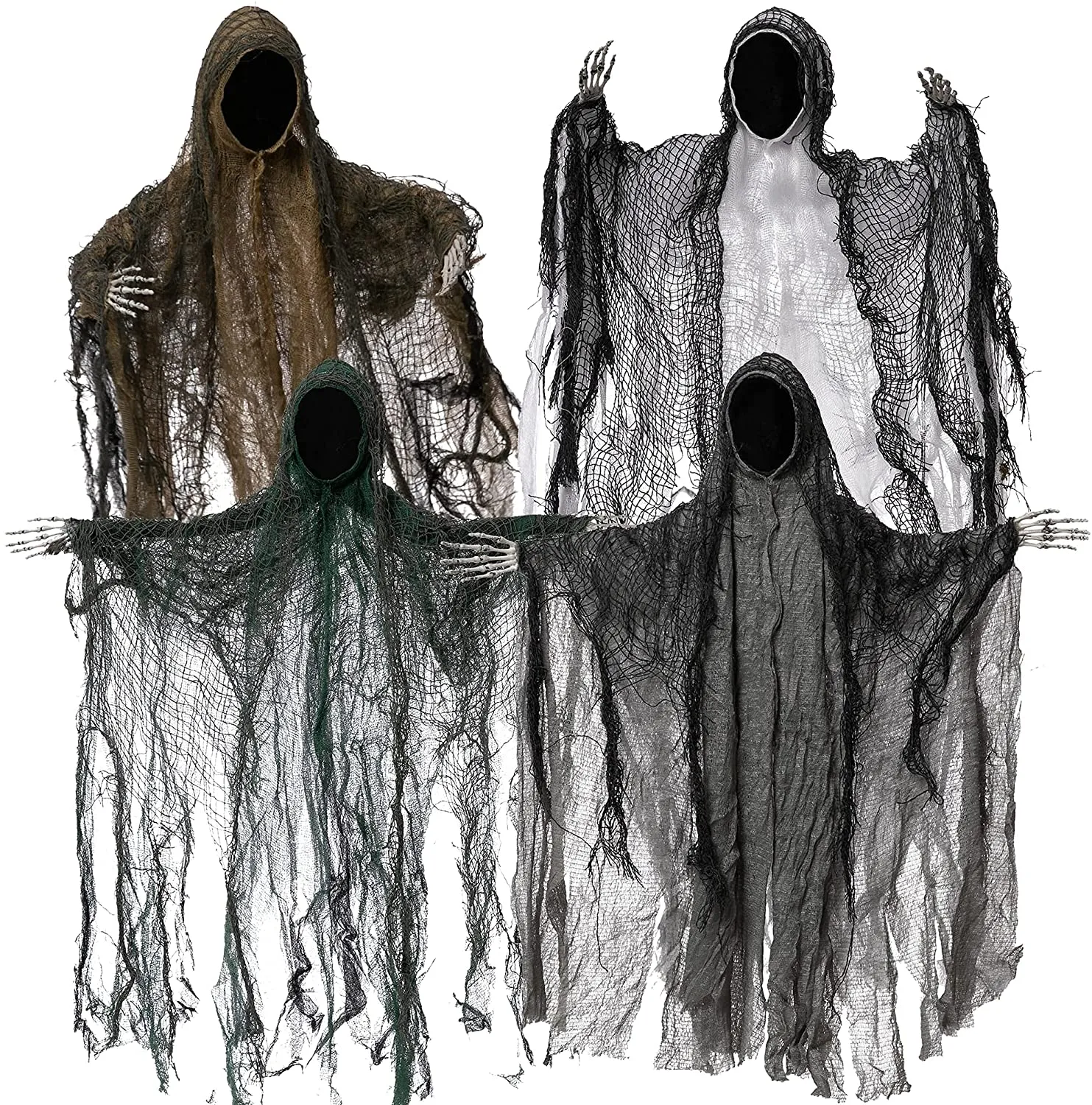 Faceless Grim Reapers Scary Supplies Frightening Ornaments