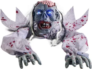 Frightening Supplies Scary Decorations Grey Zombie Groundbreaker