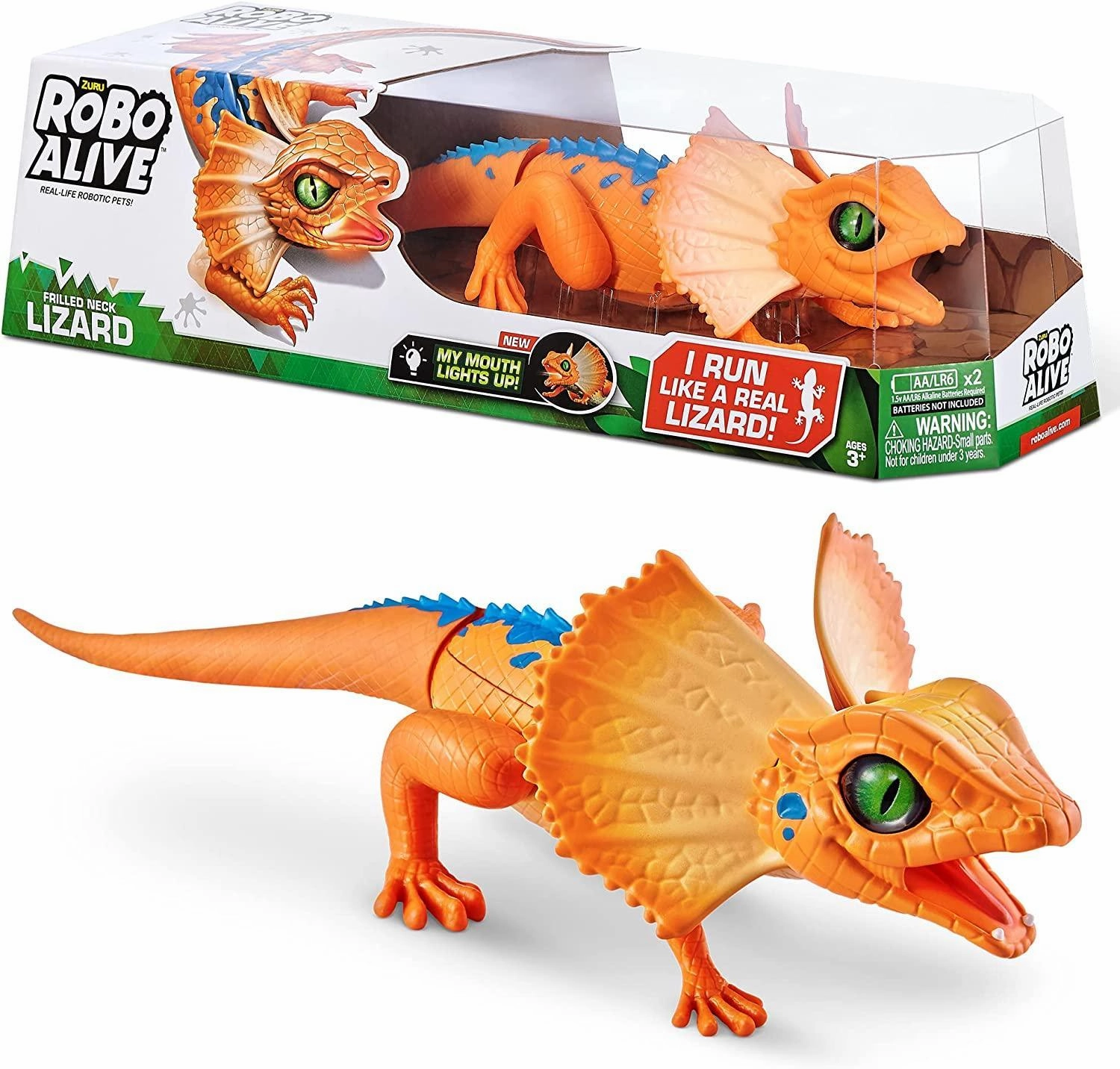 Premium Collectible Construction Vehicle ZURU Robo Alive Robotic Lizard - Orange