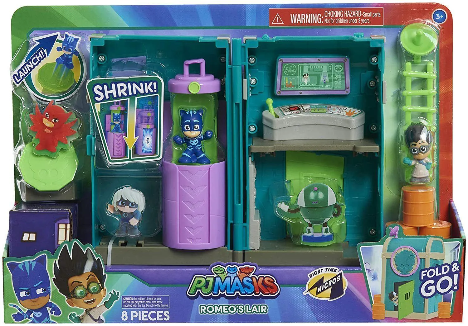 Collector's Club PJ MASKS JPL95705 Flair Night-Time Micros Romeo's Lair Playset