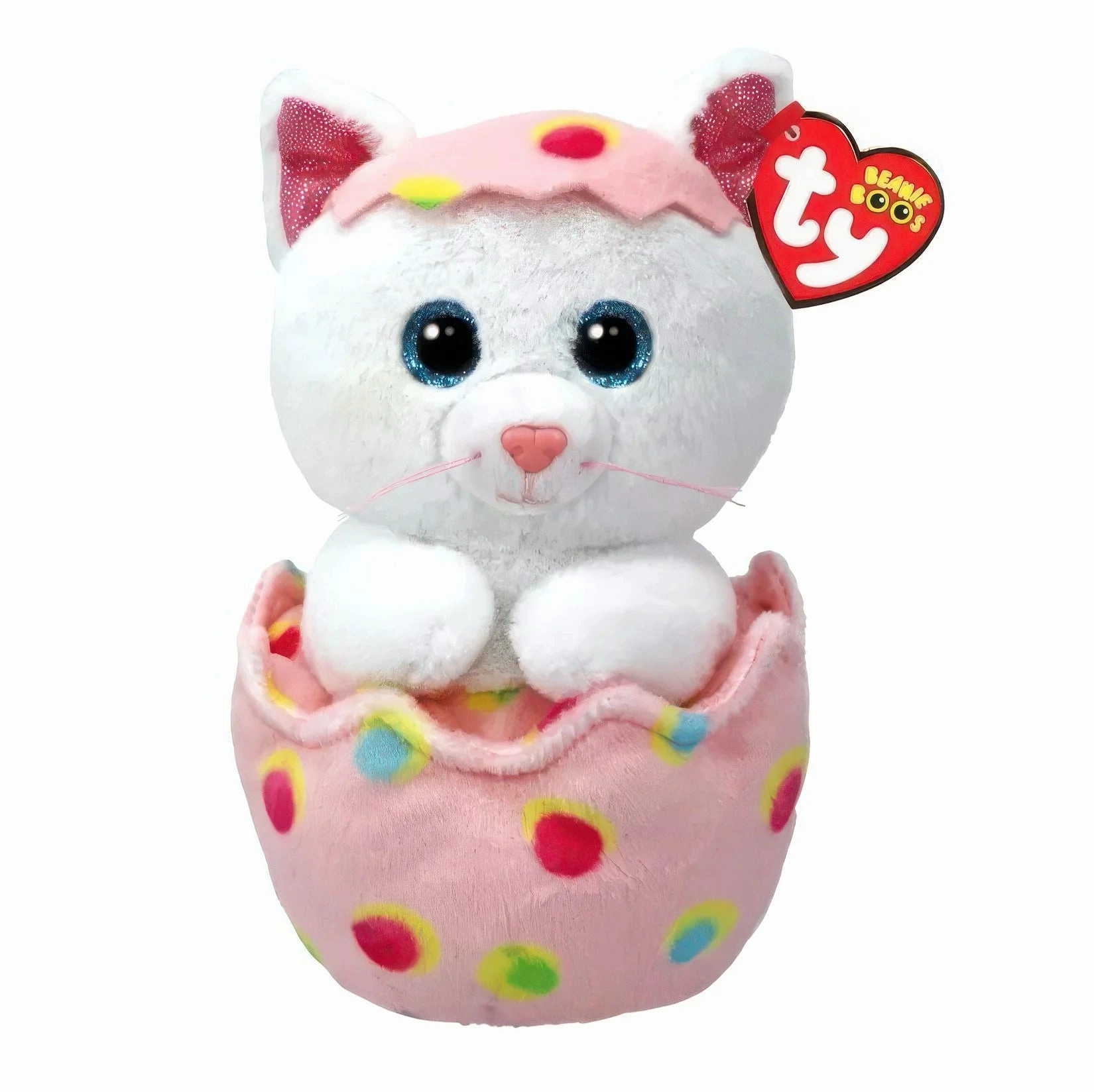 Ty Beanie Boo's Spring Giggles Cat in Egg 15cm Superhero Toy