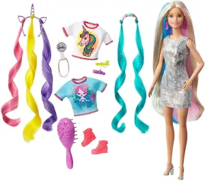 Chibi Model Barbie GHN04 Fantasy Hair Doll with Mermaid & Unicorn Looks