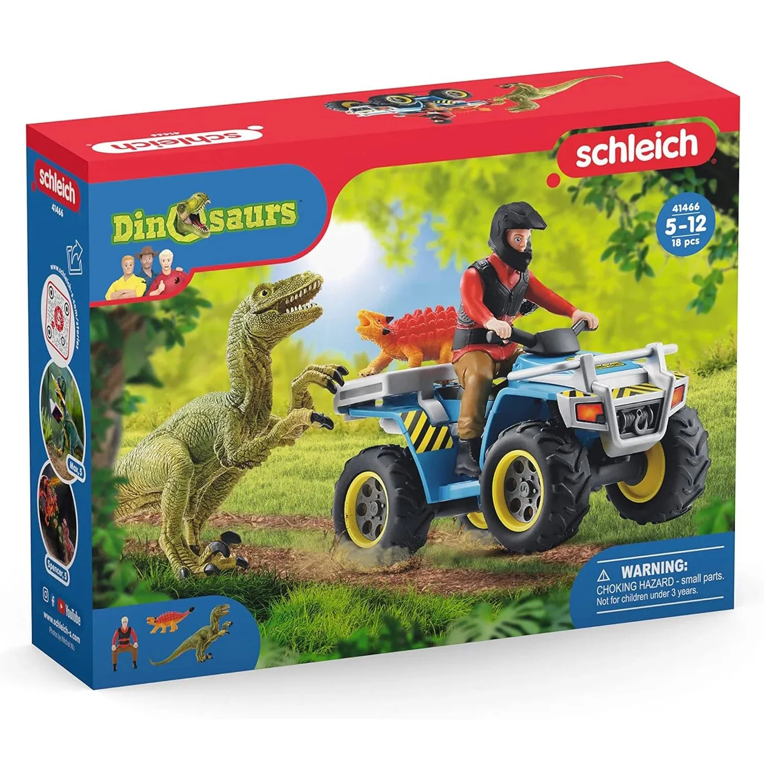 Scandinavian design Character Replica Schleich 41466 Quad Escape From Velociraptor Dinosaurs