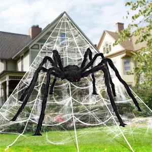 Ghoulish Supplies Mystical Designs Giant Spider Web Set With 5 Ft Spider