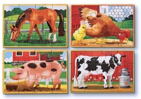 Melissa & Doug 13793 Farm Animals Puzzles in a Box Baroque Figure Cowboy Sculpture