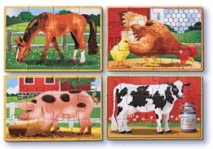 Melissa & Doug 13793 Farm Animals Puzzles in a Box Baroque Figure Cowboy Sculpture