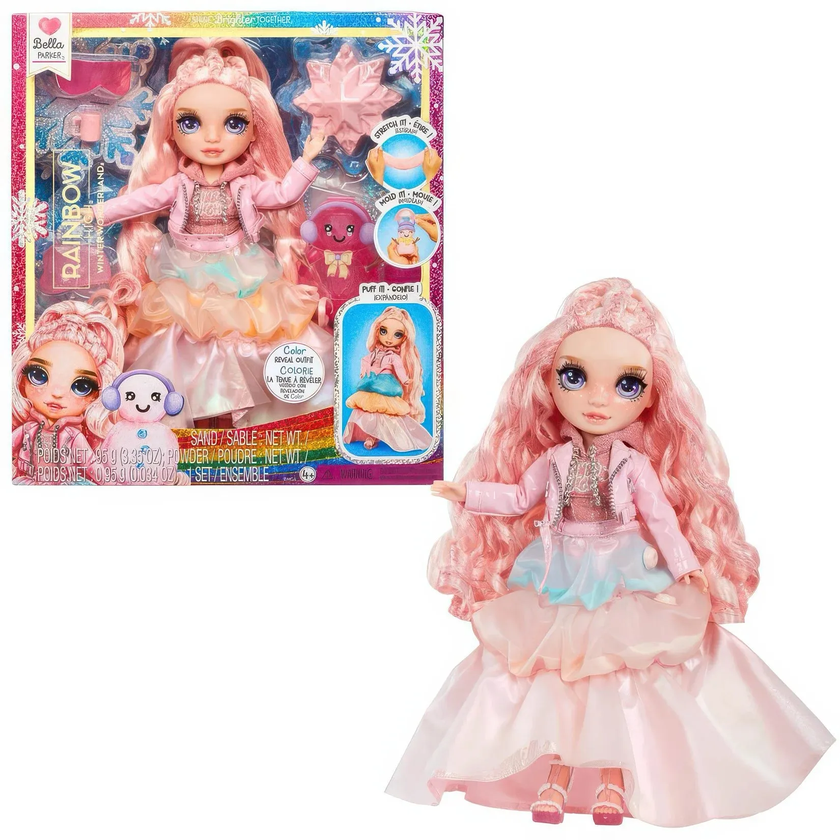 TV Series promotional item Rainbow High: Winter Wonderland Purple 27cm Fashion Doll Bella - Pink