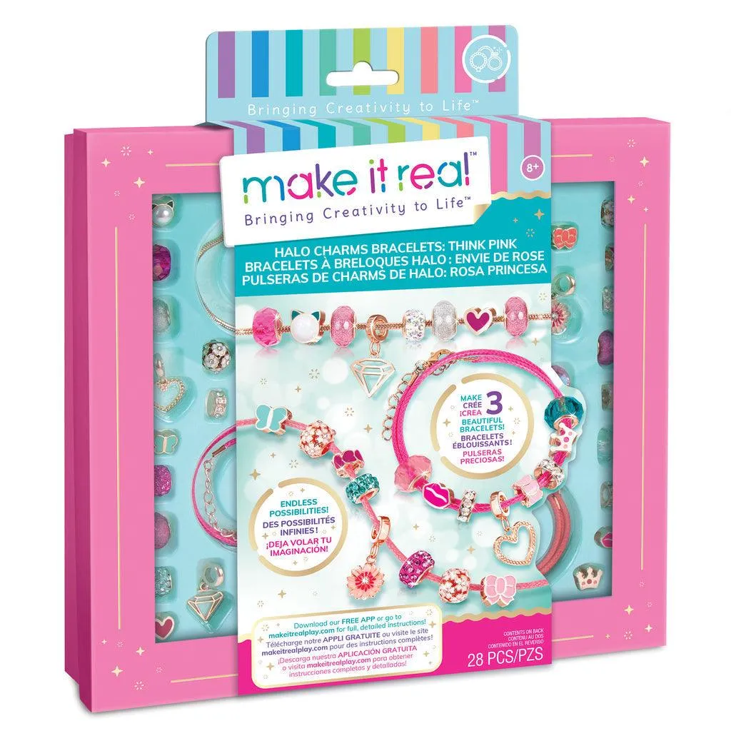 Make It Real Halo Charms Jewellery Bracelets Think Pink Posable Hero
