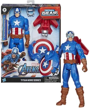 Fan Favorite Marvel Avengers Titan Hero Series Blast Gear Captain America, 30-cm