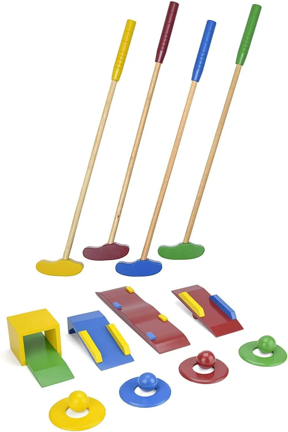Collector's Market Asian Art Garden Games Wooden Crazy Golf Set for Kids