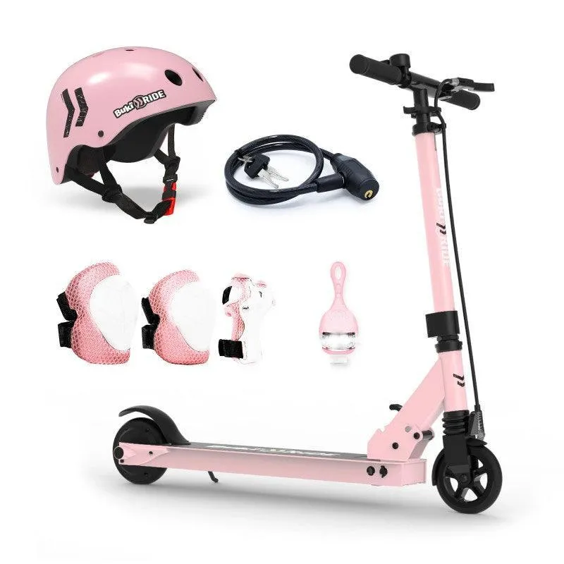 BUKI France Electric Battery Powered Scooter 125mm - Pink Gold Glow In Dark Detailed Replica