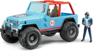 Ship Figure BRUDER 2541 Blue Cross Country Racer Jeep With Driver