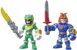 Anime Toy Power Rangers Playskool Heroes Figurines Green Ranger and Ninjor 2-pack