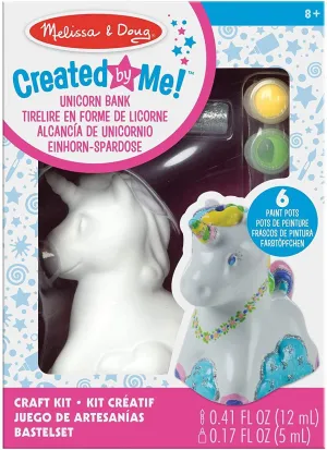 Melissa & Doug 40119 Arts & Crafts-Unicorn Bank Craft Kit Fantasy Sculpture Anime Model