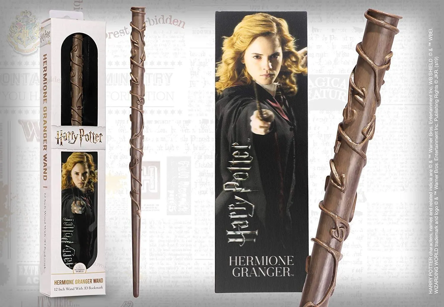 Harry Potter Hermione Granger Wand 12-inch Wand With 3D Bookmark Winter Decoration Collecting Community