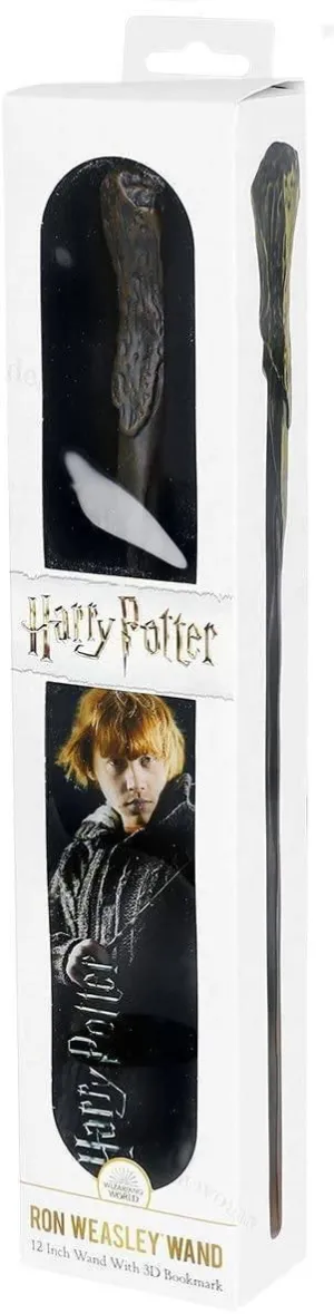 Top Rated Chibi Statue Harry Potter Ron Weasley Wand 12-inch Wand With 3D Bookmark