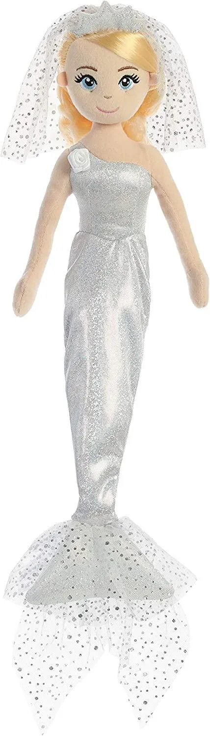 AURORA Sea Shimmers Crystal Mermaid Bride 45cm Plush Doll Movie Toy Learning Tool