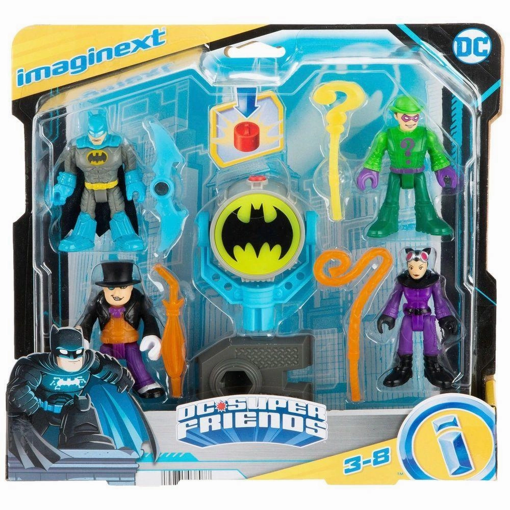 Battle Figure Custom Paint Imaginext DC Super Friends Bat-Tech Bat-Signal Multipack