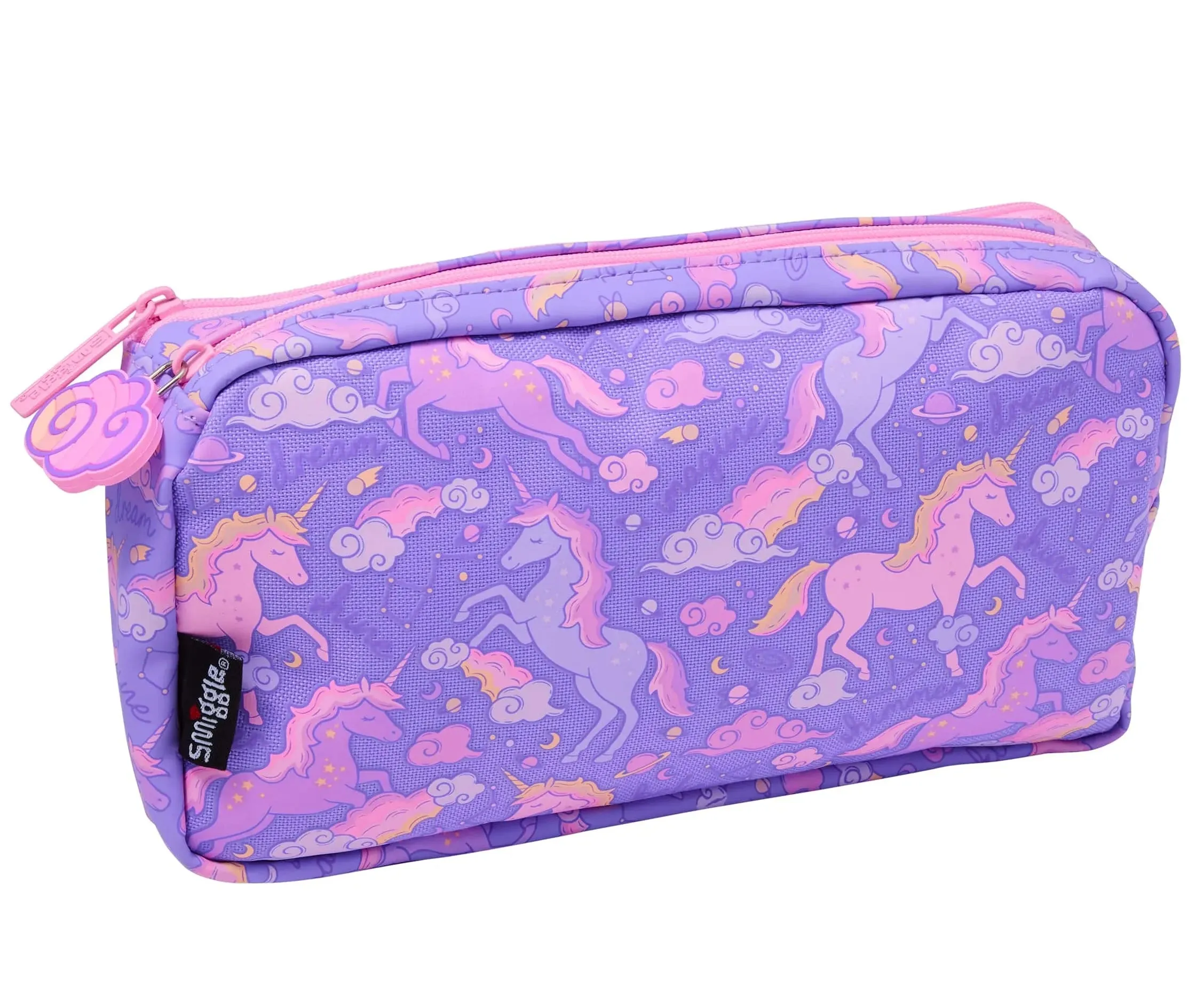 Smiggle Eclipse Pocket Character Pencil Case - Lilac Custom Paint